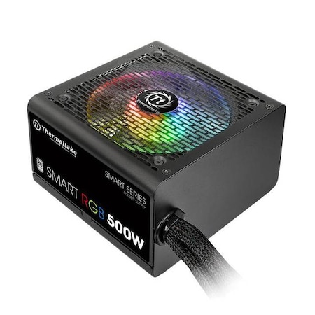 Thermaltake Smart RGB 500W 80 PLUS ATX12V 2.3 Power Supply w/ Active PFC (Black) PS-SPR-0500NHFAWU-1